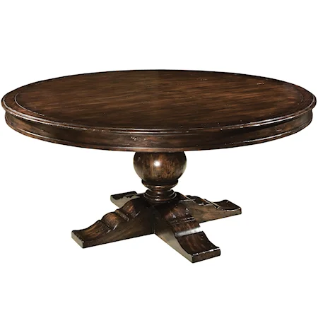 Round Dining Table with Pedestal